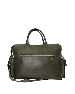 Weekend Briefcase, Leather, Green, 002123, 3